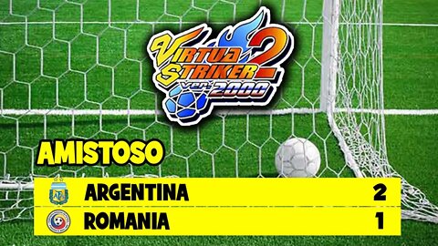 Virtua Striker 2 2000 - Dreamcast / Amistoso Argentina x Romênia