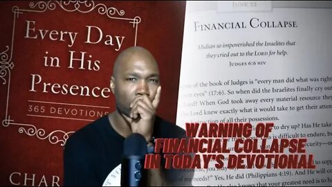 Today's Daily Devotional Was About A Financial Collapse - Our Security Is In God, Not Stuff | TPTS