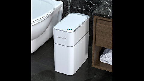 14l Smart Bathroom Trash Can Automatic Bagging Electronic Trash