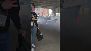 Farmtruck From Street Outlaws Does Burnout Leaving PRI show