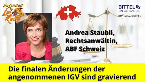 BittelTV: Talk mit Andrea Staubli, Rechtsanwältin, ABF Schweiz zu IGV (WHO) | 02.06.2024