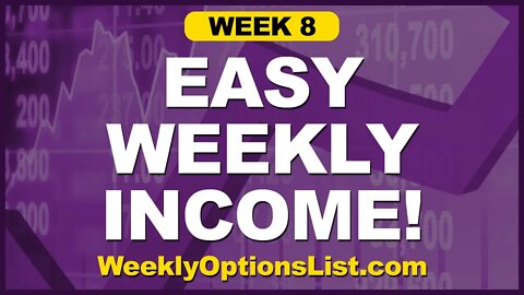 Week 8 Using The WeeklyOptionsList.com - Short Trading Week, But Easy Profits!