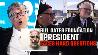 WEF Davos 2024 Bill Gates Foundation President Confronted about Bill Gates and Jeffrey Epstein