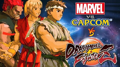 Hadouken team!!! Marvel vs Capcom vs Dragom Ball FighterZ (Mugen Gameplay)