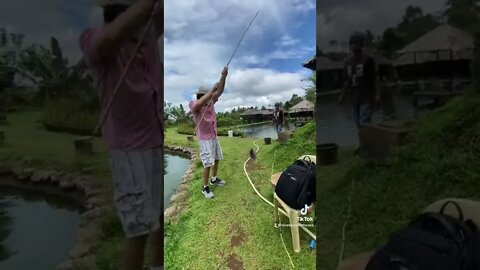 Fil-Am Husband Displays Angling Skills at Eden Nature Park