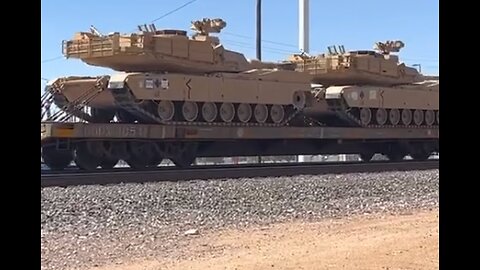 Military Vehicles Heading from Arizona to California