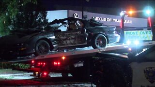 Violent crash involving squad car in Glendale, 2 injured