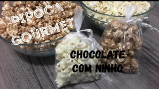 Pipocas Gourmet de Chocolate com Ninho Fáceis e Deliciosas