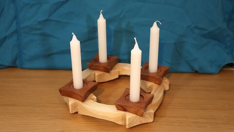 Advent candle holder build