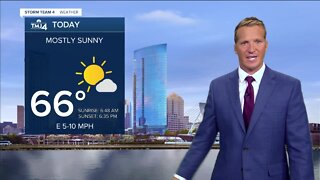 Sunny and comfortable Friday with temperatures in the 60s