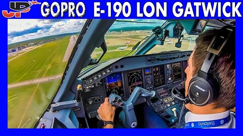 Embraer 190 landing at London Gatwick Airport | Flight Deck GoPro Views