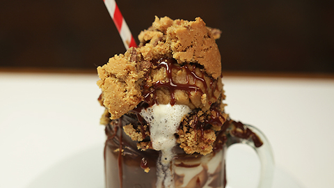 How to make an indulgent cookie dough freakshake