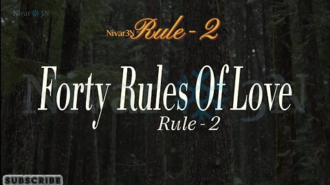 Forty rules of love - Rule . 2