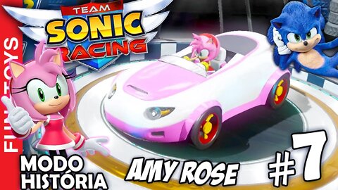 Team Sonic Racing #7 CAMPANHA - As corridas estão cada vez mais difíceis! Jogamos com a AMY ROSE! 🏁