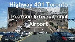Highway ON-401 Toronto to Pearson International Airport Mississauga ON