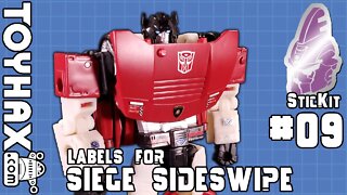 TOYHAX Labels for Siege Sideswipe | SticKit #09