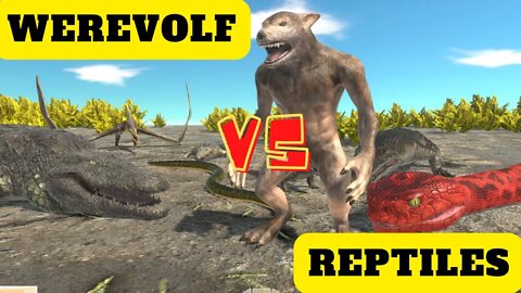 Werevolf vs Reptiles Units - Animal Revolt Battle Simulator