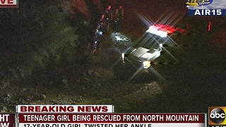 Teenage girl being rescued from North Mountain