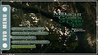 Midnight in the Garden of Good and Evil - DVD Menu