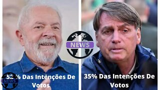LULA REACHES 52% OF VOTING INTENTIONS AND EXPANDS ADVANTAGEN IN THE SECOND ROUND