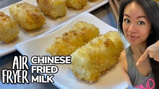 🥛Healthy Chinese Fried Milk in the Air Fryer (脆炸牛奶) Recipe | Rack of Lam