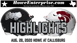 Howe Bulldogs at Callisburg Wildcats highlights, 8/28/2020