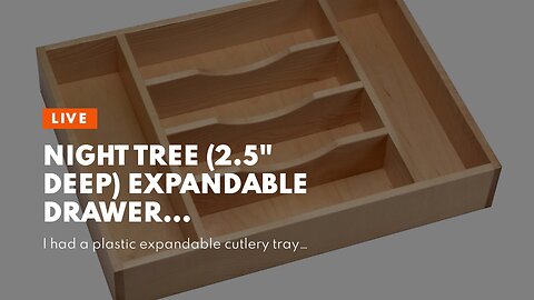 Night Tree (2.5" Deep) expandable drawer organizer for silverware utensils kitchen gadgets and...