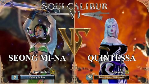 SoulCalibur VI — EmTemoteo (Seong Mi-na) VS Amesang (Quintessa) | Xbox Series X Ranked