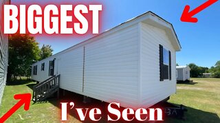 MASSIVE Single Wide Mobile Home Has To Be The BIGGEST ONE We’ve Ever Toured!