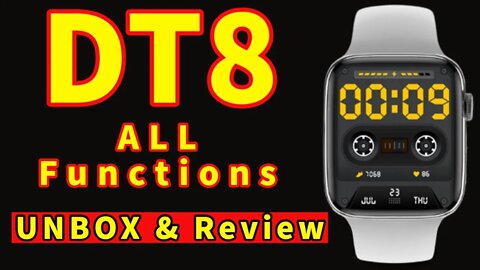 IWO DT8 Smart Watch All Functions Unbox Review watch 8? pk DT7 HW7 HW8 DM10 MAX