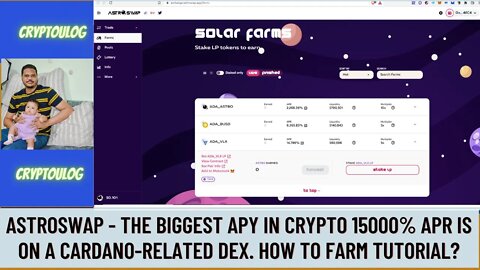 Astroswap - The Biggest APY In Crypto 15000% APR Is On A Cardano-related DEX. How To Farm Tutorial?