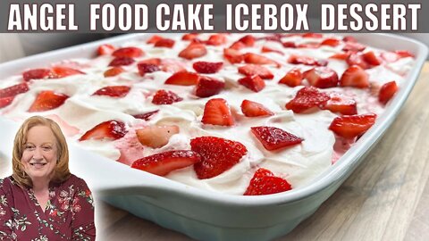 Easy ANGEL FOOD CAKE DESSERT | Icebox Vintage Jello Recipe | No BAKE Dessert | Catherine's Plates