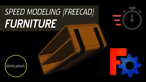 ⚡ Speed Modeling Furniture Design - FreeCAD Part Design - 3D Modeling Timelapse Video