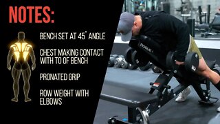 Incline Chest Supported Dumbbell Row