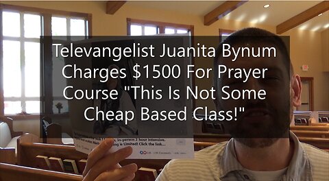 Televangelist Juanita Bynum Charges $1500 For Prayer Course "This Is Not Some Cheap-Based Class"