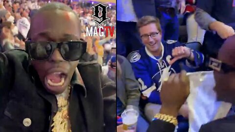 Bobby Shmurda Turns Up On Tampa Bay Fans At Rangers Hockey Game! 🏒