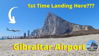 The Former Peach Airlines Aircraft Lands in Windy Conditions at Gibraltar