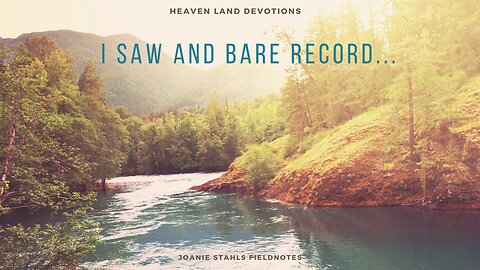 Heaven Land Devotions - I Saw And Bare Record...