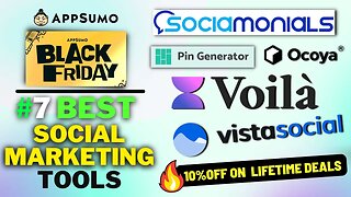 7 Best Social Media Marketing Tools (LIFETIME DEALS) - Appsumo Black Friday 2023 Sale🔥