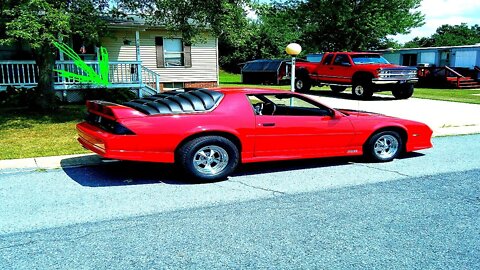 1992 Z28 Camaro Muffler Delete - Red + Black Heritage Edition 350 V8