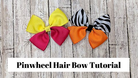 How to Make a Basic Large Pinwheel Hairbow-Hairbow Making-Easy DIY Craft, Learn How to Make Hairbows