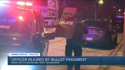 Officer grazed by bullet fired by 2nd officer in West Milwaukee during overnight call