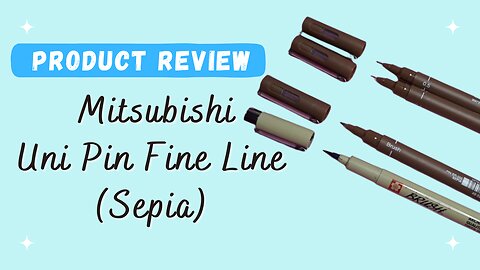 [product review] Mitsubishi Uni Pin Fine Art Sepia Markers Test