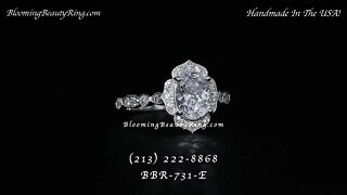 BBR-731E Engagement Ring Only By Blooming Beauty Ring Company