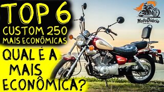 Moto Econômica: TOP 6 CUSTOM 250 mais ECONÔMICAS. Qual é a mais econômica?