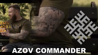 Commander of the 2nd Assault Battalion.A veteran of "Azov. Sonnenrad and Dirlewanger 2.0 symbols.