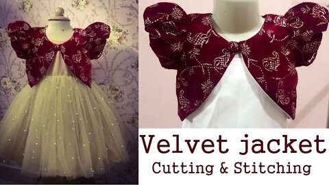 Designer Velvet Jacket Cutting & Stitching in URDU