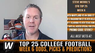 College Football Week 6 Picks and Odds | Top 25 College Football Betting Preview & Predictions