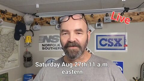 Live from a great layout Saturday Aug 27th 11 am eastern