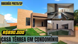 CASA0232 - CASA TÉRREA COM 3 SUÍTES NO CONDOMÍNIO VALÊNCIA - ZONA SUL DE RIBEIRÃO PRETO